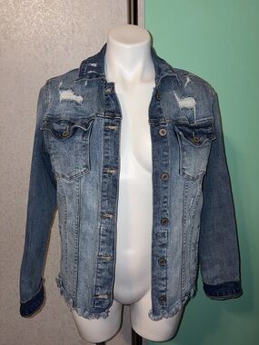Kancan Distressed Denim Jacket